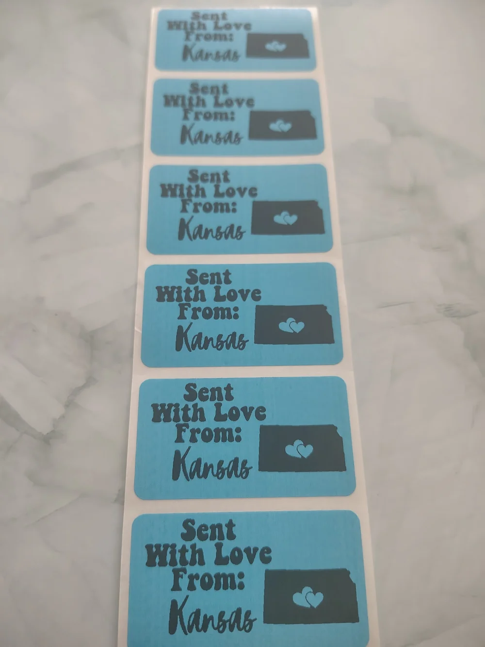 💙100 Kansas- Shipping Labels Thermal Packaging Stickers 2.25